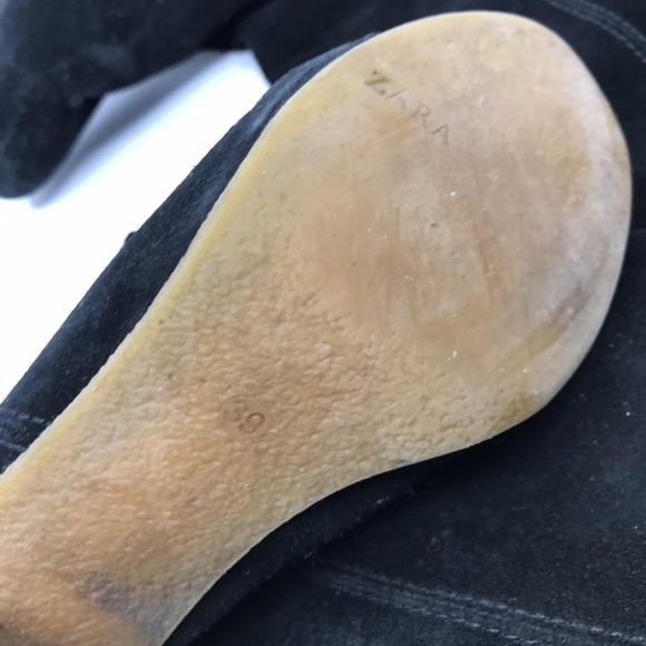 Zara Black Knee High Boots/Booties Size: US 8 - Picture 6 of 8